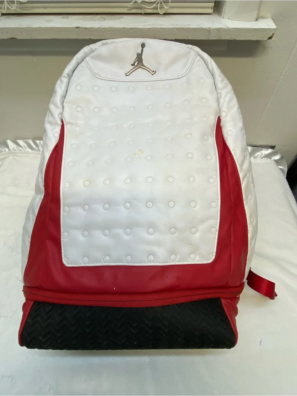 Air Jordan 13 RETRO Backpack White/Red Nike Adjustable Japan